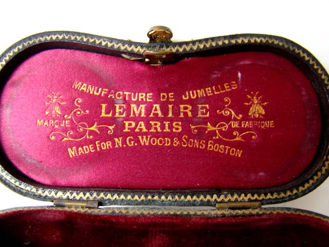 A cased pair of French Opera glasses by Lemaire of Paris and retailed in Boston by N.G.Wood & Sons, circa 1890 — image 2